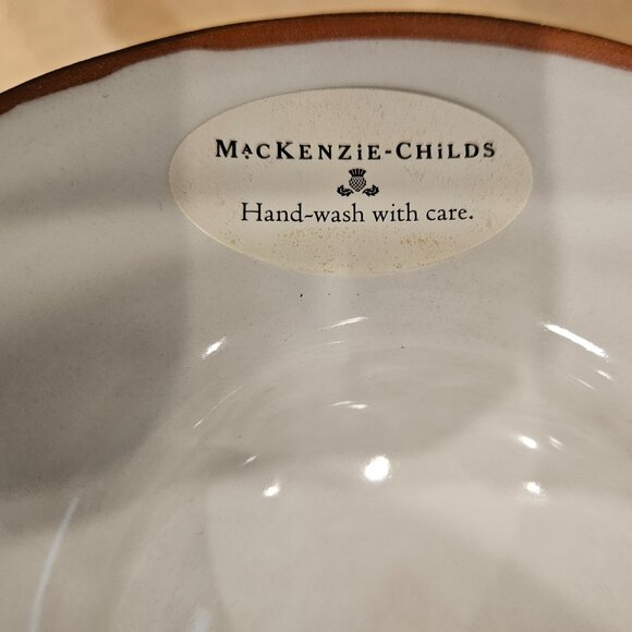 RARE MACKENZIE CHILDS ARGYLE PLAID AURORA CERAMIC GLOBE STORAGE CANISTER JAR - Picture 13 of 16